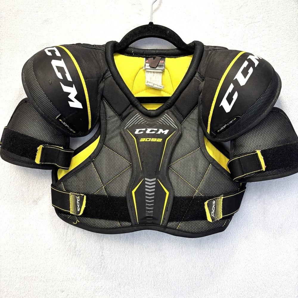 CCM 3092 Tacks Hockey Chest Shoulder Pad Youth Medium JR Hockey Padded Black